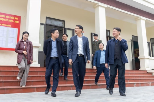 Kiểm tra công tác chuẩn bị bầu cử các xã khu vực Thanh Miện