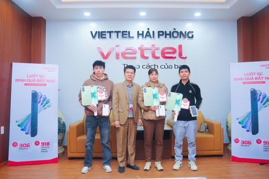 3 khách hàng Viettel tại Hải Phòng trúng thưởng Iphone 17