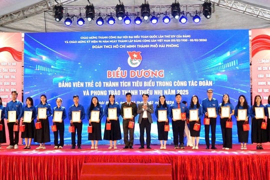Thành đoàn Hải Phòng biểu dương 116 đảng viên trẻ tiêu biểu