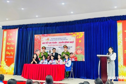 Trường THCS Trần Hưng Đạo vui Tết an toàn, quyết tâm thực hiện ‘2 tốt’