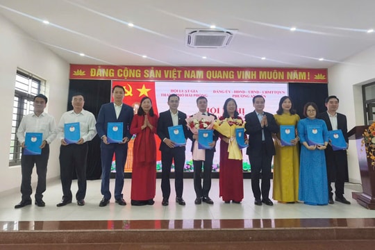 Ra mắt Chi hội Luật gia cấp xã thứ hai tại Hải Phòng