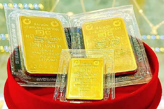 Giá vàng trong nước tiếp tục tăng