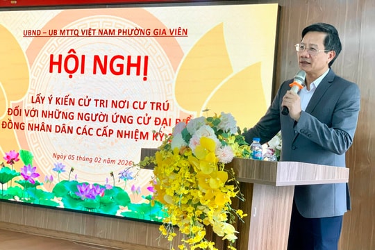 Cử tri nhất trí giới thiệu đồng chí Lê Anh Quân ứng cử đại biểu HĐND thành phố nhiệm kỳ 2026 - 2031