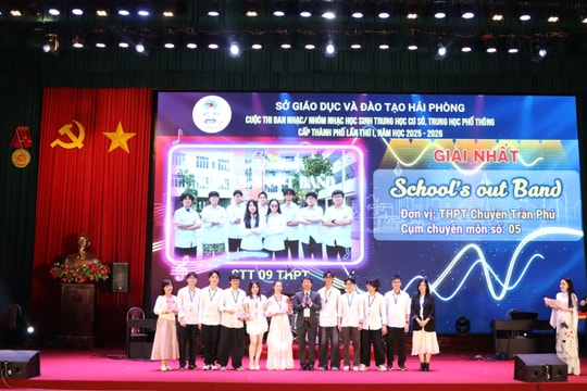 Trao giải cuộc thi Ban nhạc, nhóm nhạc học sinh THCS và THPT thành phố Hải Phòng lần thứ I
