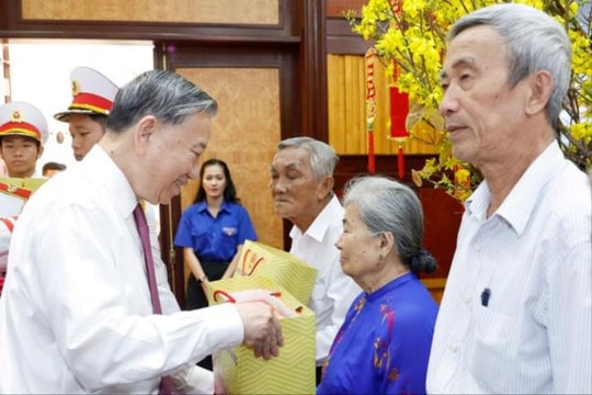 Tổng Bí thư Tô Lâm thăm, chúc Tết Đảng bộ, chính quyền, nhân dân tỉnh Tây Ninh
