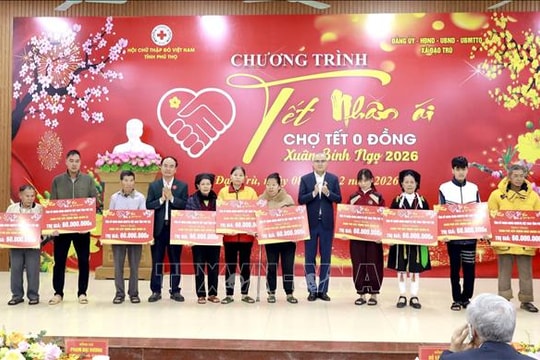 Hơn 1,3 triệu phần quà Tết Nhân ái 2026 đến với người dân cả nước