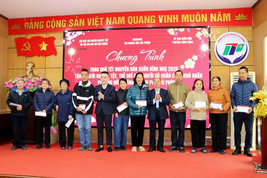 Trao 116 triệu đồng chăm lo Tết người có hoàn cảnh khó khăn tại Hải Phòng