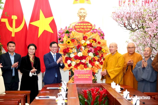 Ban Trị sự Giáo hội Phật giáo Việt Nam thành phố chúc Tết thành phố Hải Phòng