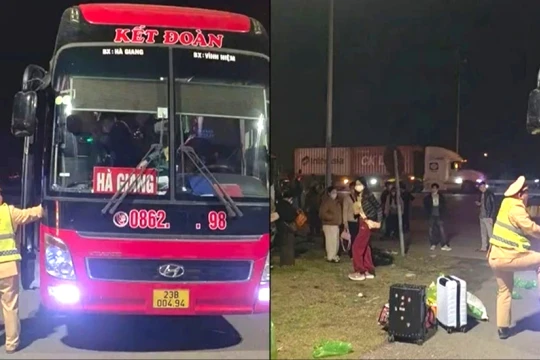 Phạt hơn 190 triệu đồng lái xe, chủ xe khách giường nằm chở quá số người quy định