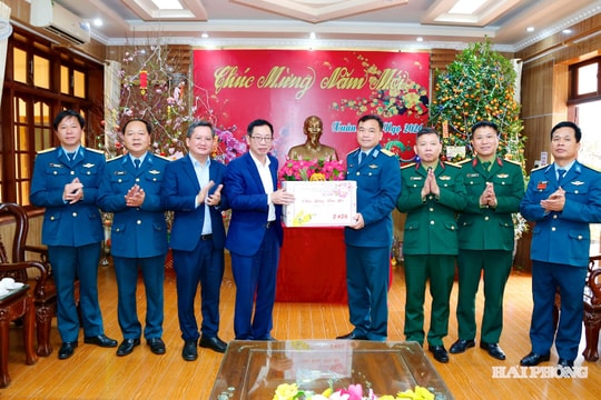 Phó Chủ tịch UBND thành phố Vũ Tiến Phụng thăm, chúc Tết các đơn vị làm nhiệm vụ trực Tết