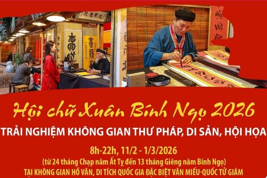 Hội chữ Xuân Bính Ngọ 2026 - Điểm hẹn di sản và thư pháp