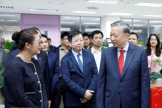 Tổng Bí thư Tô Lâm thăm, chúc Tết VTV và VOV
