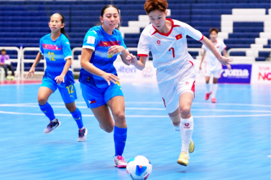 Đội tuyển Việt Nam sáng cửa vào bán kết Giải futsal nữ Đông Nam Á 2026