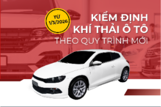Từ 1/3/2026, kiểm định khí thải ô tô theo quy trình mới