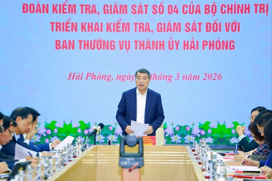 Đồng chí Lê Minh Hưng chủ trì hội nghị công bố quyết định kiểm tra, giám sát tại Hải Phòng