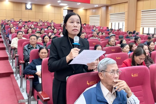 Ứng cử viên đại biểu Quốc hội khoá XVI thuộc đơn vị bầu cử số 3, thành phố Hải Phòng tiếp xúc cử tri