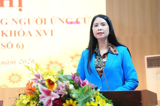 Ứng cử viên đại biểu Quốc hội khóa XVI tại đơn vị bầu cử số 6 tiếp xúc cử tri
