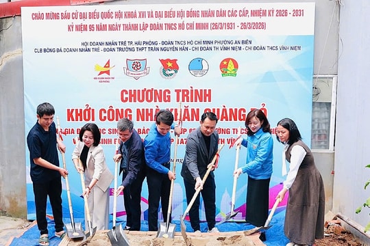 Khởi công 'Nhà Khăn quàng đỏ' tặng hai học sinh hoàn cảnh khó khăn ở phường An Biên