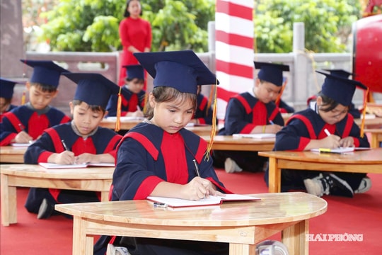 Lễ khai bút đầu xuân lan tỏa tinh thần hiếu học ở Quyết Thắng