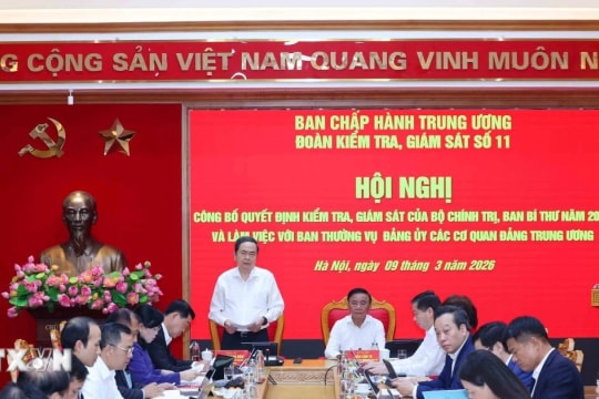 Công bố quyết định kiểm tra, giám sát đối với Ban Thường vụ Đảng ủy các cơ quan Đảng Trung ương