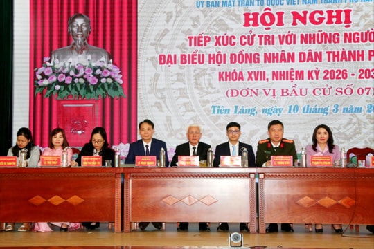 Các ứng cử viên đại biểu HĐND thành phố Hải Phòng tiếp xúc cử tri tại đơn vị bầu cử số 7
