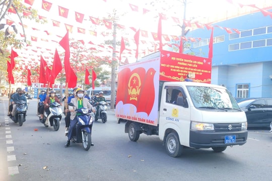 Phường Phù Liễn ra quân tuyên truyền lưu động về bầu cử