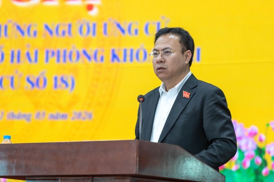 Các ứng cử viên đại biểu HĐND thành phố Hải Phòng khóa XVII tiếp xúc cử tri tại đơn vị bầu cử số 18