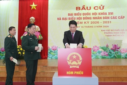 Chủ tịch nước Lương Cường bầu cử tại phường Hoàn Kiếm, Hà Nội