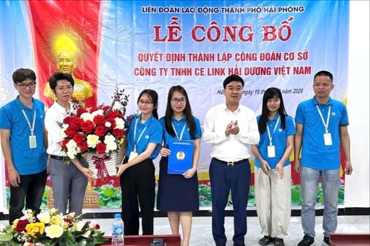 Thành lập công đoàn cơ sở có số lượng đoàn viên lớn nhất từ đầu năm 2026