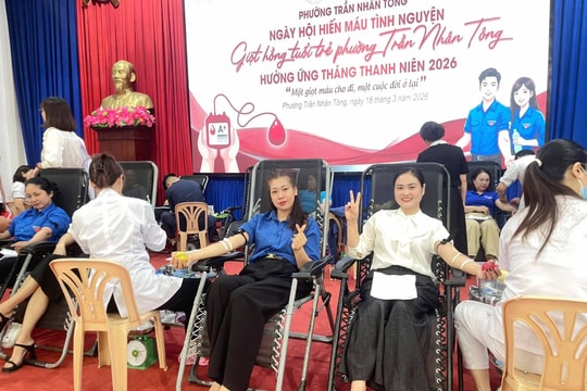 Ngày hội hiến máu tình nguyện 'Giọt hồng tuổi trẻ phường Trần Nhân Tông'