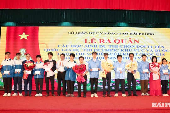 Hải Phòng ra quân dự thi đội tuyển thi Olympic quốc tế và khoa học, kỹ thuật quốc gia