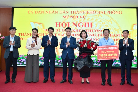 Hải Phòng khen thưởng Sở Nội vụ có thành tích xuất sắc trong tham mưu tổ chức bầu cử