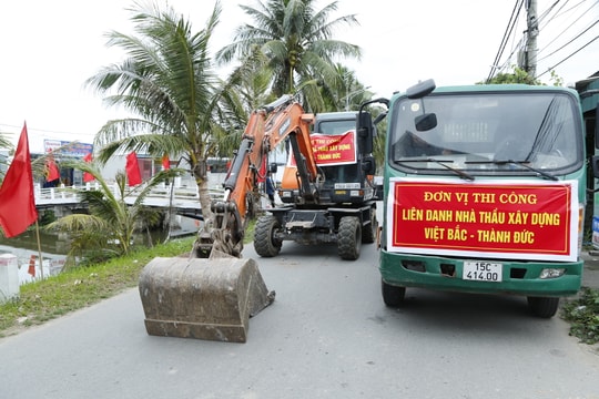 Khởi công 4 dự án hạ tầng giao thông tại xã Quyết Thắng