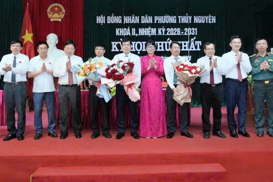 Phường Thủy Nguyên kiện toàn bộ máy chính quyền nhiệm kỳ 2026 - 2031