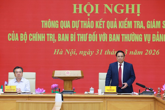 Thông qua Báo cáo kiểm tra, giám sát đối với Ban Thường vụ Đảng ủy Chính phủ