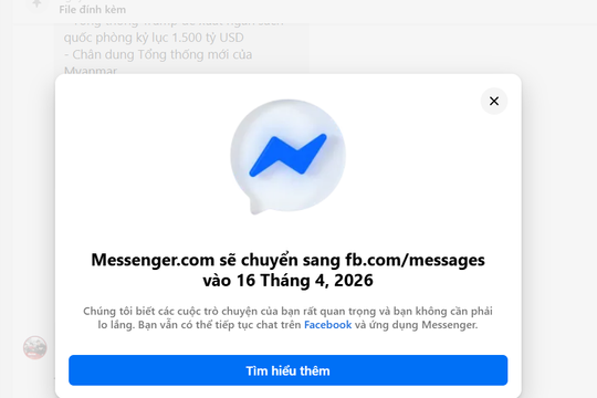 Tin nhắn vẫn được sao lưu khi trang web Messenger ngừng hoạt động