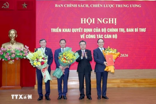 Công bố quyết định về công tác cán bộ tại Ban Chính sách, chiến lược Trung ương