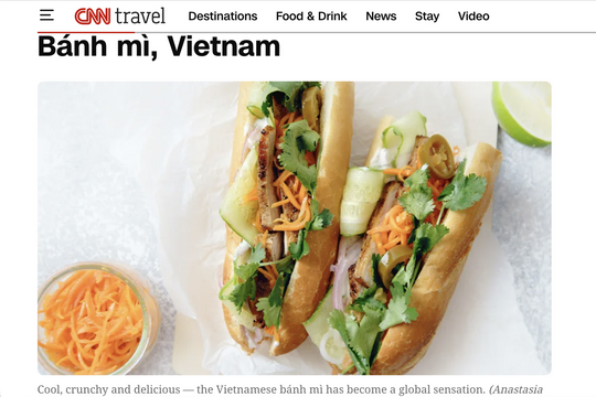 Bánh mì Việt Nam tiếp tục lọt top sandwich ngon nhất thế giới