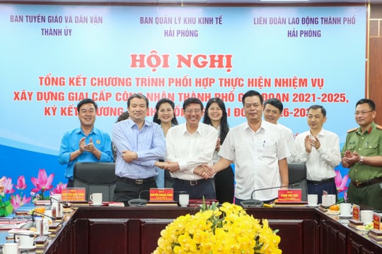Phối hợp xây dựng giai cấp công nhân thành phố giai đoạn 2026 - 2030