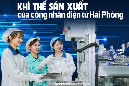 Khí thế sản xuất của công nhân điện tử Hải Phòng