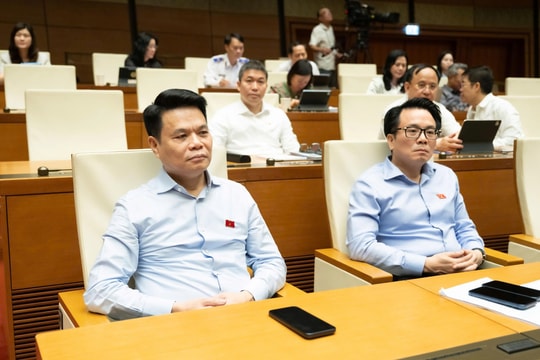 Đại biểu Quốc hội thành phố Hải Phòng tham gia phiên thảo luận tại Kỳ họp thứ nhất