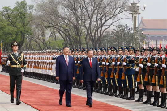 Lễ đón trọng thể Tổng Bí thư, Chủ tịch nước Tô Lâm thăm cấp Nhà nước đến Trung Quốc