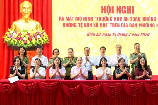 Kiến An ra mắt mô hình 'Trường học an toàn, không bạo lực, không tệ nạn xã hội'