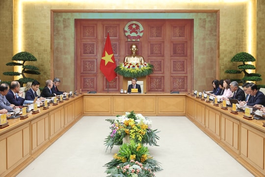 Thủ tướng Lê Minh Hưng làm việc với đoàn 52 doanh nghiệp hàng đầu Hoa Kỳ