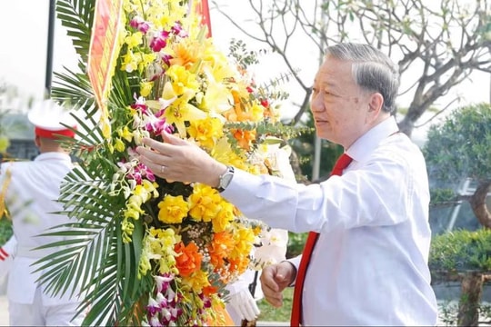Tổng Bí thư, Chủ tịch nước Tô Lâm dâng hương tưởng niệm Tổng Bí thư Hà Huy Tập