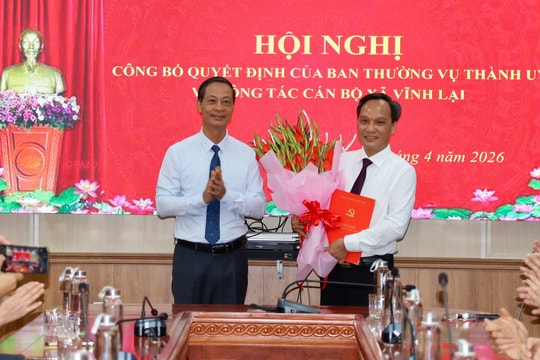 Đồng chí Bùi Văn Vương giữ chức Phó Bí thư Thường trực Đảng ủy xã Vĩnh Lại