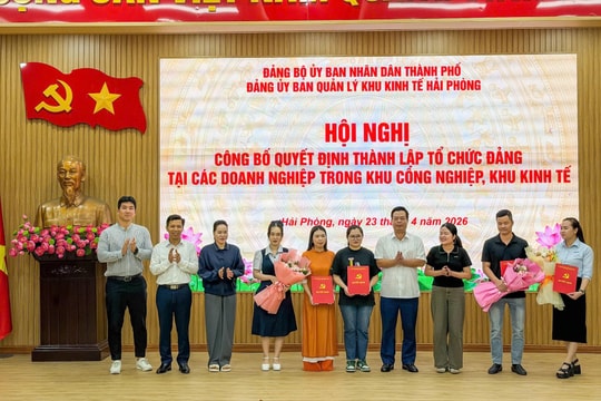 Thành lập 5 tổ chức đảng trong doanh nghiệp ở Hải Phòng