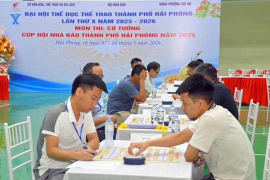 Gần 100 kỳ thủ Hải Phòng đua tài môn cờ tướng