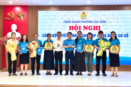 Thành lập 3 công đoàn cơ sở tại phường Gia Viên