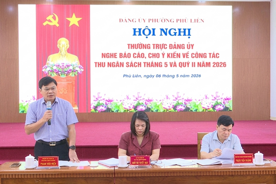 Phường Phù Liễn phấn đấu vượt kịch bản thu ngân sách quý II